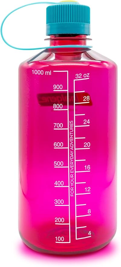Nalgene Leak Proof Tritan BPA-Free Water Bottle - 32 oz Narrow Mouth - Made in the USA for Outdoor Use & Daily Hydration (Eggplant) (Pack of 6)