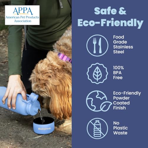 Dog Water Bottle with Detachable Bowl for Dog Lovers