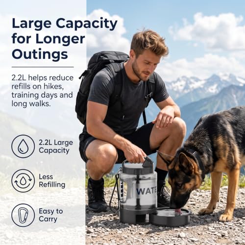 Portable Dog Water Bowl Dispenser (77 Fl Oz)