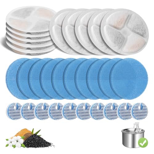 10 Pack Cat Fountain Filter Replacement for Round 2.2L