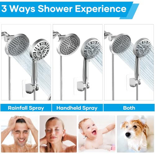 Shower Head with Handheld Spray Combo