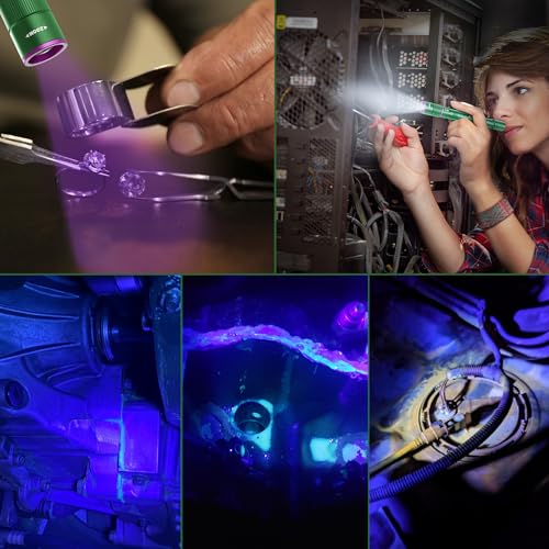 Rechargeable Pen Flashlight with UV and White Light