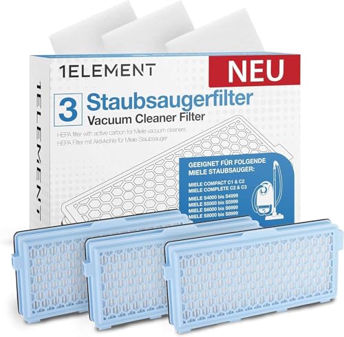 3 HEPA Filter Sets for Miele Compact & Complete C2 (9 Count)