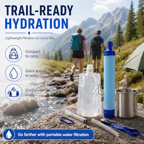Water Filter Survival Filtration Portable Gear (2 Count)