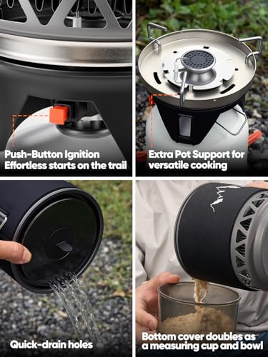 1.2L Heat Exchanger Backpacking and Camping Stove System (7 Count)