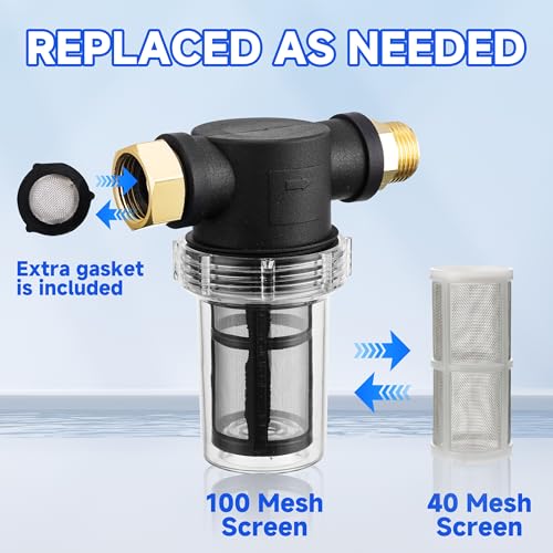 Garden Hose Filter for Pressure Washer Inlet (2 Count)
