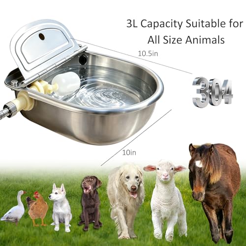 Automatic Water Dispenser for Dog Water Bowl Dispenser Large Size Stainless