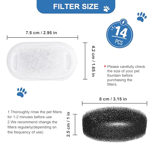 Cat Water Fountain Replacement Filters (24 Count)