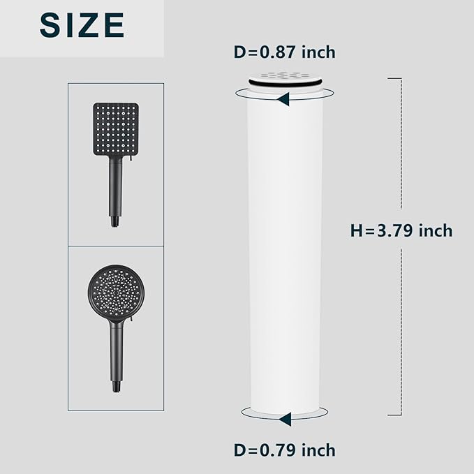 Multi-Stage Shower Filter Compatible with Cobbe Filtered Shower Head Handheld, 7-mode Showerhead,Hard Water High Efficiency Filter-4 Pack