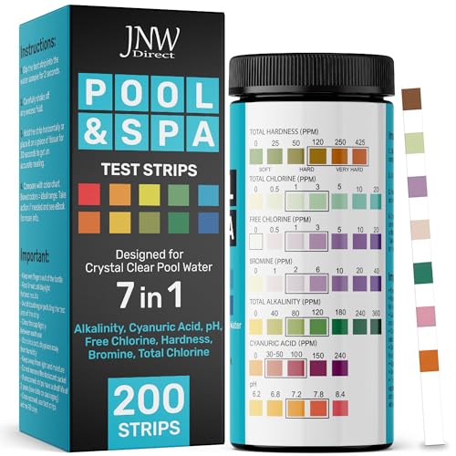 Pool Test Strips for Pools and Spas (200 Strips)