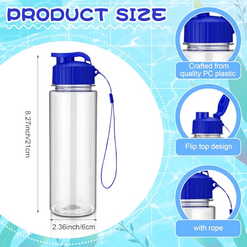 20 Pcs 17 Oz Plastic Water Bottles Bulk Sports