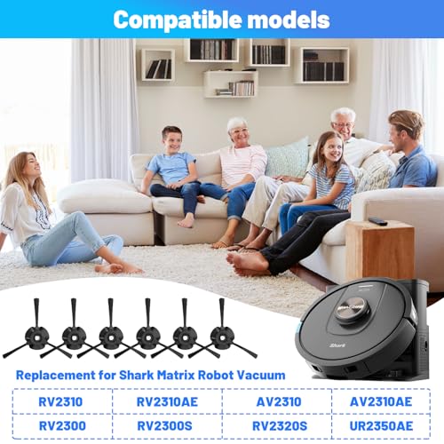 6 Pack Side Brushes for Shark Matrix Robot Vacuum Cleaner RV2310
