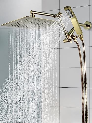 All Metal 10 Inches Rainfall Shower Head with Handheld Combo