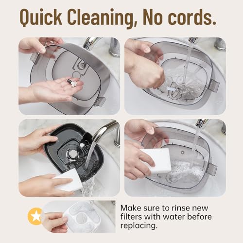 85oz 2.5L Cordless Cat Water Fountain for Cats