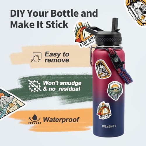 40 oz Insulated Water Bottle with Straw