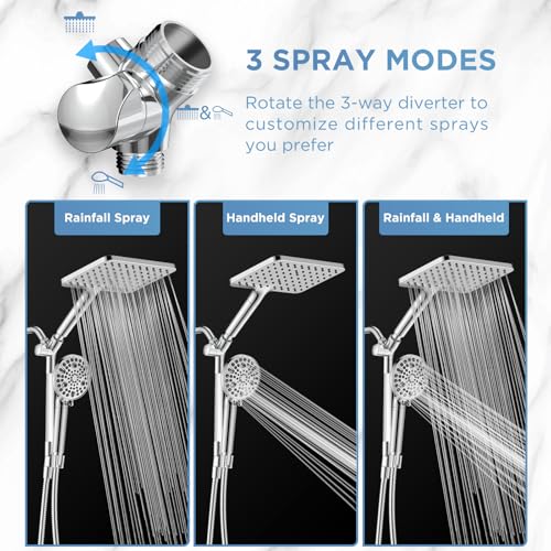 Dual Filtered Rain Shower Head Combo