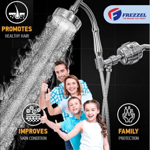 4-Pack 17-Stage Shower Filter Replacement Cartridges, Universal Fit for Most Shower Head filters, Hard Water Filter for Shower with Vitamin C Blocks Toxins (4 Count)
