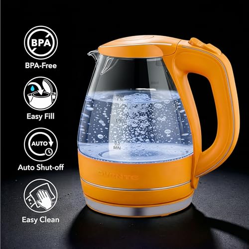 1.5L Glass Electric Kettle Water Boiler