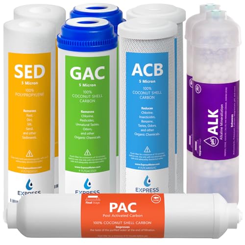 1 Year Alkaline Reverse Osmosis System Replacement Filter Set