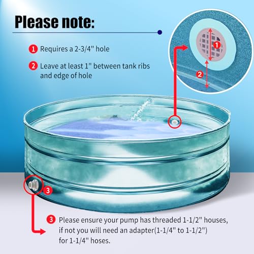 2 Pcs Threaded Inlet Strainer Compatible with Intex 1‑1