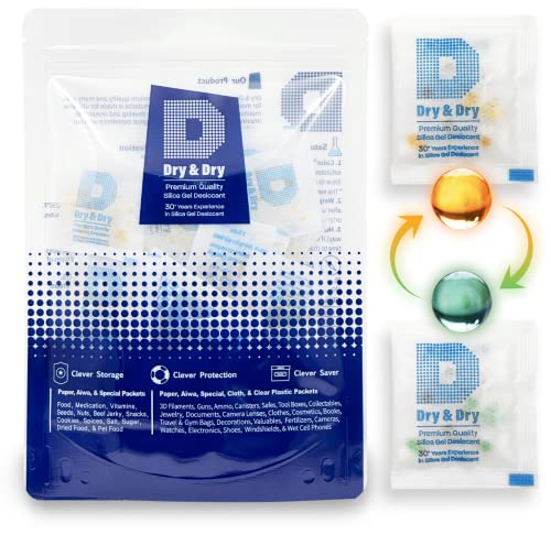 3 Gram [200 Packets] Orange Indicating Silica Gel Packets Desiccants Silica Packets