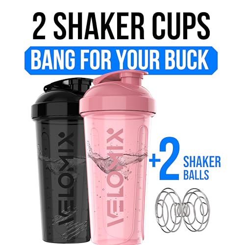 2 Pack 28oz Protein Shaker Bottle for Protein Mixes (2 Count)