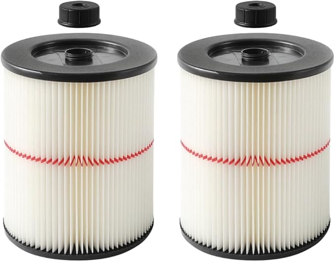 Nispira 9-17816 17816 Red Stripe Replacement HEPA Filter for Craftsman Craftsman Shop Vac Wet/Dry Vacuum 5/6/8/12/16/32 Gallon Larger, 2 Pack - AquaVibe