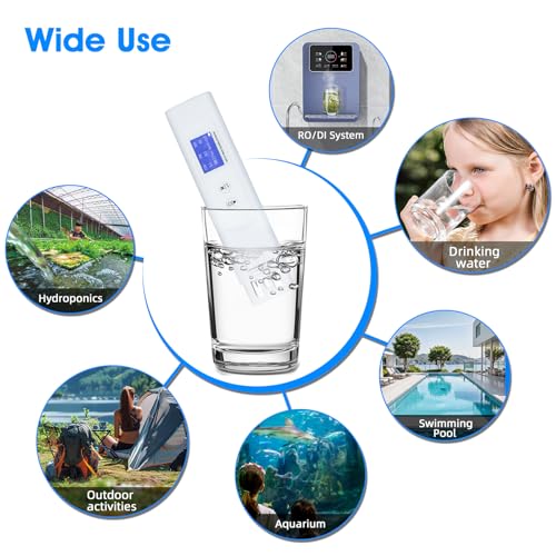Water Tester TDS Tester 6 in 1 Professional Digital Water Quality