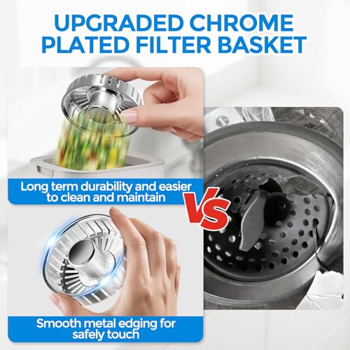 3 in 1 Kitchen Sink Drain Strainer Stopper Removable Basket Pop