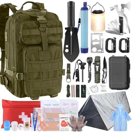 Survival Kit Survival Gear and Equipment 258 PCS with Water Filter