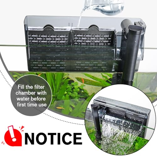 Aquarium HOB Filter 315 GPH for 40