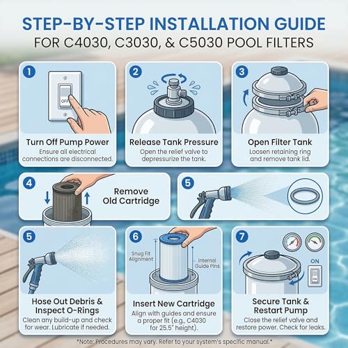 C4030 Pool Filter Cartridge Replacement for Hayward SwimClear C4030 CX880XRE