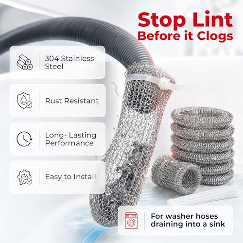 Washing Machine Lint Trap Stainless Steel 12 (12 Count)