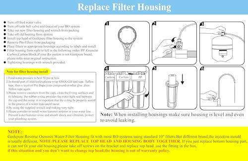 10 Inch Reverse Osmosis Water Filter Housing
