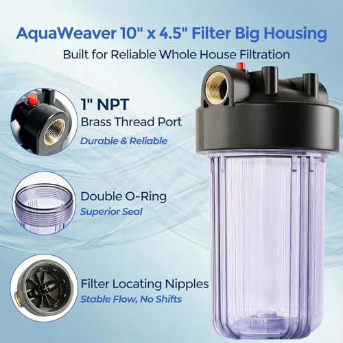 WH C10HD 10" x 4.5" Whole House Water Filter Housing