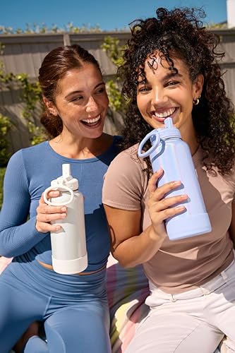 Insulated Water Bottle with Straw Lid