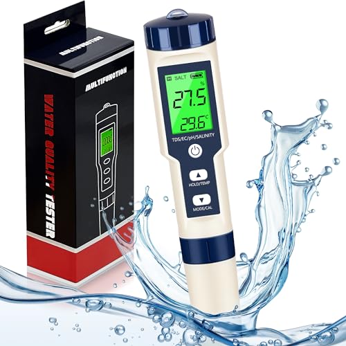 PH Meter for Water 5 in 1 PH Temp TDS and EC Meter