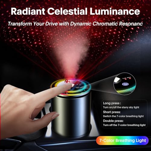 Smart Car Air Fresheners Diffuser with Starry Sky Projection Adjustable Scent