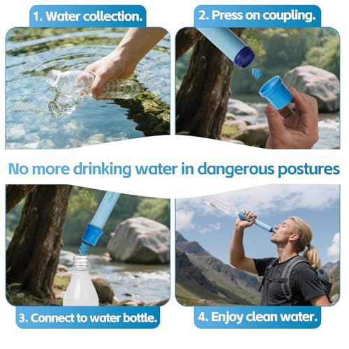 2 Pcs Water Filter Coupling Compatible with LifeStraw