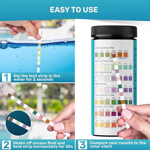 Pool Test Strips for Pools and Spas (200 Strips)