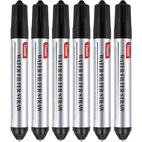 6 Pack Mini Water Filter Straws (6 Count)