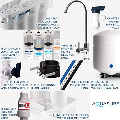 32 000 Grains Whole House Water Softener Bundle with 75 GPD Reverse Osmosis RO Filtration System