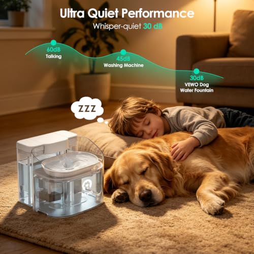 11L 372oz Large Dog Water Fountain