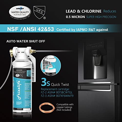 Inline Water Filter System for Fridge