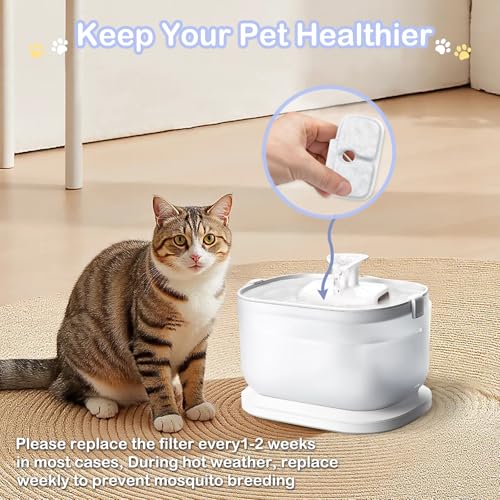 50 Packs for PETLIBRO Dockstream Cat Water Fountain Filters Replacement