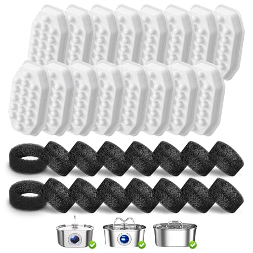 32 Pack Cat Water Fountain Replacement Filters & Pre (32 Count)