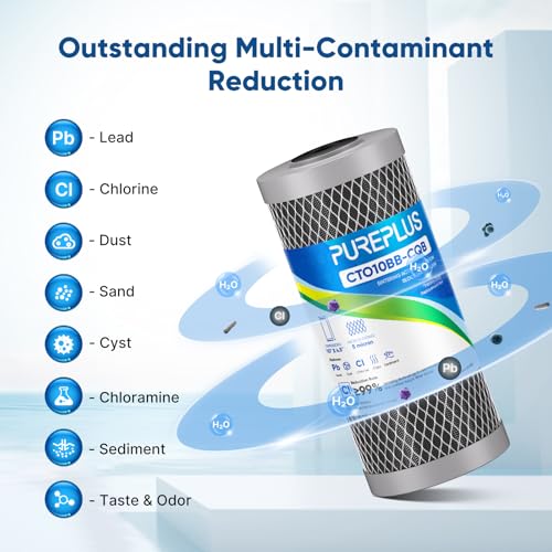10" x 4.5" Whole House Carbon Water Filter Combo Pack (3 Count)