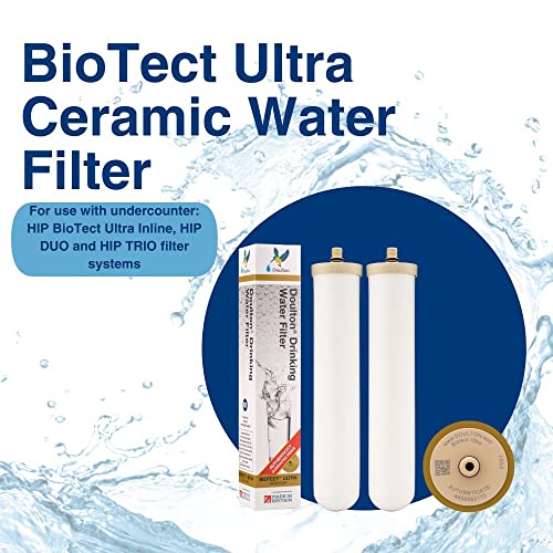 W9123050 ¦ 10" Biotect Ultra ¦ Authentic Drinking Water Ceramic Replacement Candle Element Filter ¦ 2504 ¦ White ¦ NSF Certified ¦ M12 Thread ¦