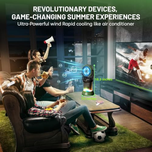 Portable Misting Fan with Remote & 30000mAh Rechargeable
