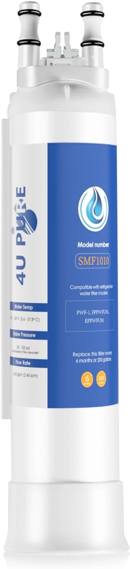 FPPWFU01 Replacement Compatible with EPPWFU01 PureAdvantage PWF-1 FPPWFU01 PurePour PWF-1 Water and Ice Filter, 1 Pack - AquaVibe